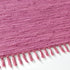 Flicken-Teppich 100% Baumwolle | Waschbarer Fleckerl mit Fransen | Berry